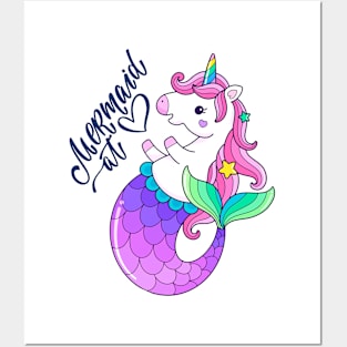 Mermaid T-Shirt Posters and Art